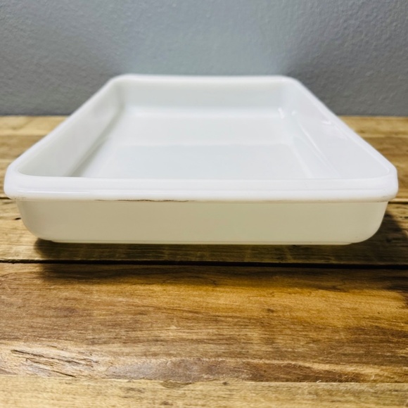 VTG Pyrex 933 Lasagna Baking Dish Friendship Red Bird Milk Glass EUC - Picture 7 of 9